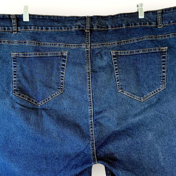 Rock & Stone Denim Bermuda Blue Jeans Shorts Raw Hem Stretchy Plus Size 26W - Picture 8 of 13